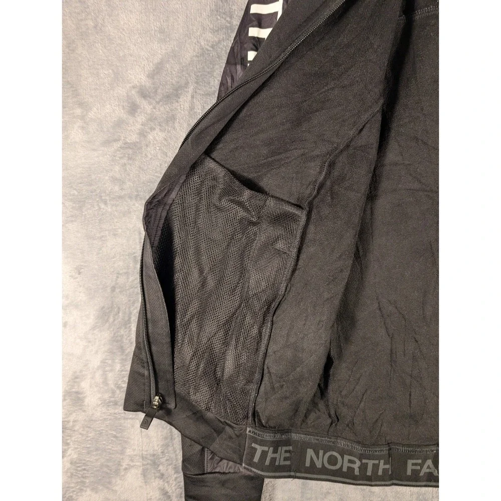 The North Face Men's Small Black‎ Camo Full Zip Hooded Fleece Jacket